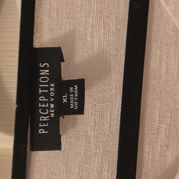 PERCEPTIONS BRAND WOMEN'S WHITE SHORT OPEN CARDIGAN SHRUG SIZE XL - Picture 4 of 16